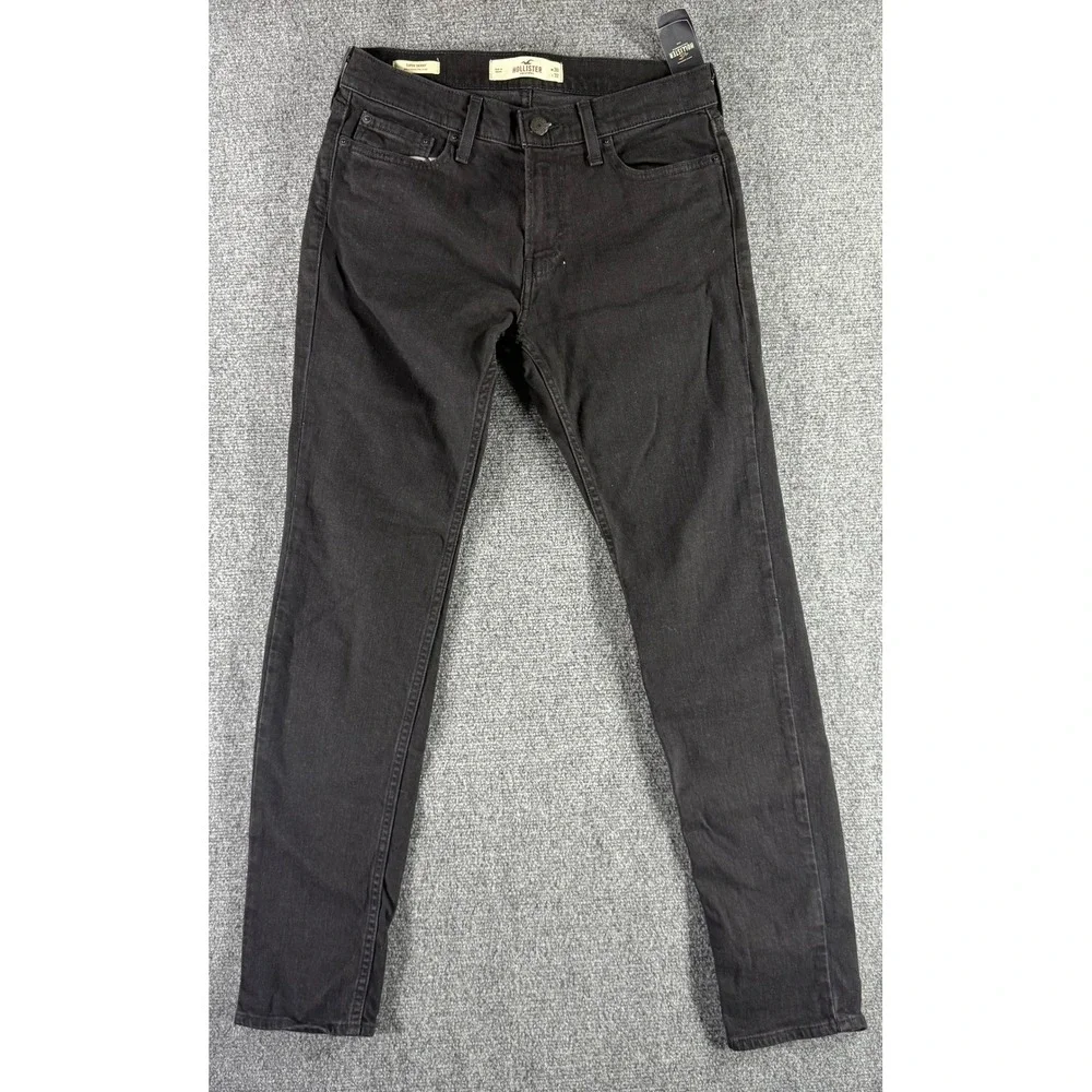 Hollister Super Skinny Epic Flex Black Jeans Mens 30x32 NWT‎